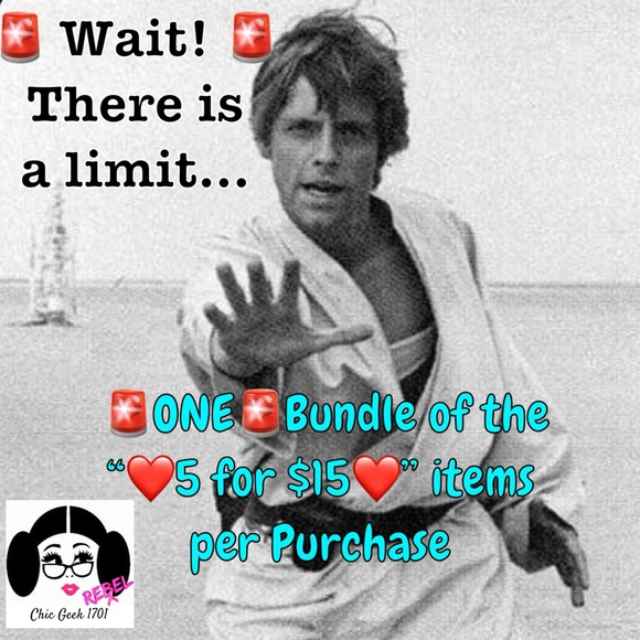 🚨LIMIT of 1 Bundle of “❤️5 for $15❤️” items per Purchase🚨 - Picture 1 of 1